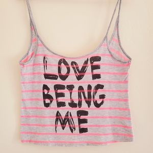 Hollywood Trash Women's Crop Tops Tees Pink Small